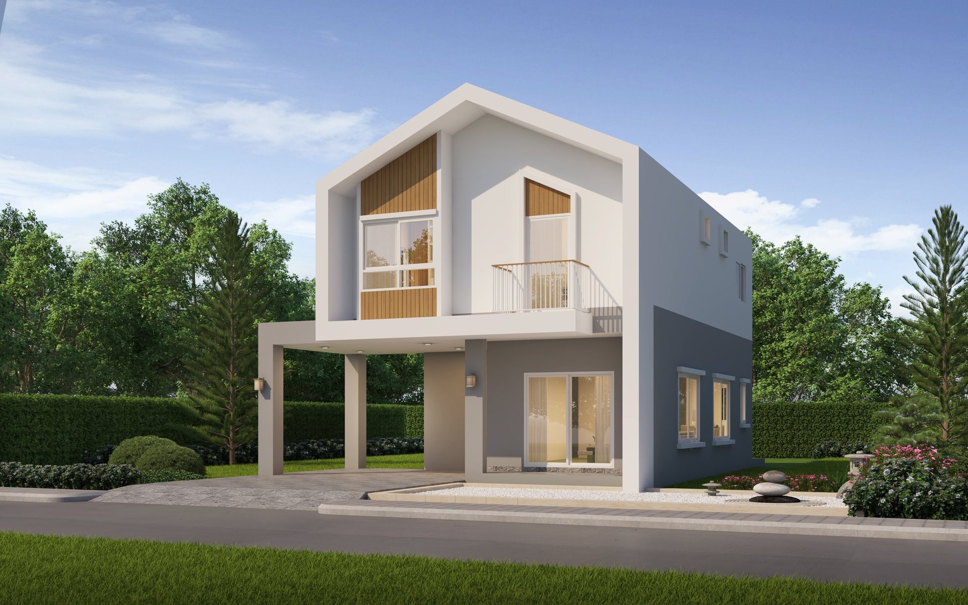 Beautiful residential home exterior